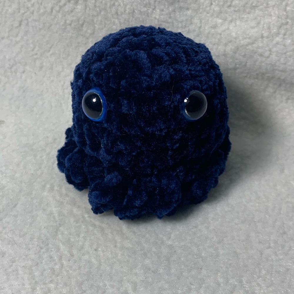 Crochet Plush Blue Octopus